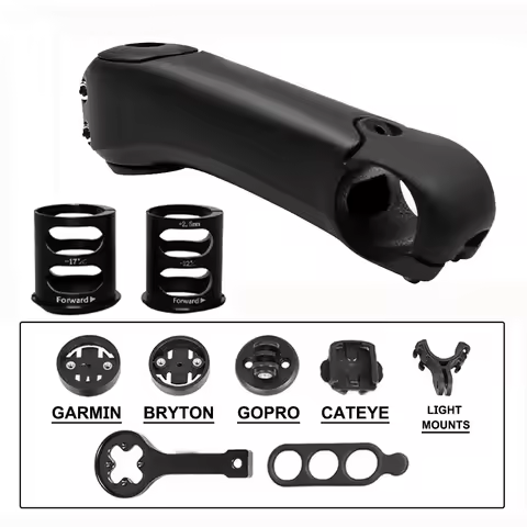 Bike Aero Stem T1000 Carbon Fiber MTB/Road Bike Carbon Stem 3 degrees adjust with computer mounts bi