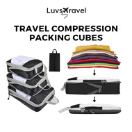 3 / 4 / 6 PC Set Compression Packing Cubes Organizer Luggage Organiser Space Saving Bag Storage Vacu