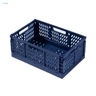 SIH- Portable Storage Crate Box for Cosmetic Collapsible Plastic Storage Crate Box Folding