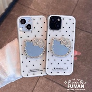 Cute Diamond Cat Mirror Casing For OPPO Find X8 Pro X7 F27 F21 Pro Plus A3 A3i A2 A1 Pro A2x A2M A1s