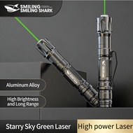 【20000m】SMILING SHARK JG0715 Laser Pointer Pen Powerful Green Laser 18650 USB Rechargeable Laser Lig
