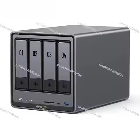 DXP4800 Plus 4 Bay Desktop NAS Pentium Gold 8505 5 Core CPU 4K 60Hz Network Attached Storage (Diskle