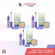 SOMETHINC [2 PCS] Paket Refill Hooman Cushion + Idol Lip matte (Cushion + Lip Matte)