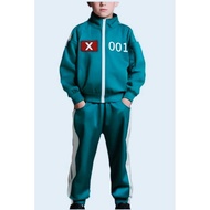 Squid Game Player 001 Costume For Kids Jacket,Pants