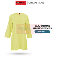 𝐏𝐨𝐰𝐞𝐫 𝐂𝐚𝐭 BAJU KURUNG 𝐊𝐔𝐍𝐈𝐍𝐆 SERAGAM SEKOLAH LICIN / Pengawas KUNING / Sekolah Rendah &amp; Menengah ( Size : 26 - XL