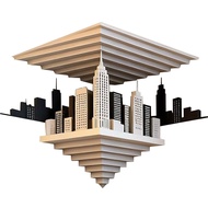 Impossible Corners 3D Art Optical Illusion Corner Wall Decal Illusionary Creative 3D Wall Art Sticke
