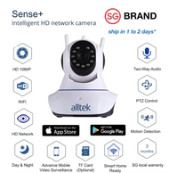 [Official SG Warranty] ALLTEK Sense 1080P 360 Home BTO Pet Maid baby crying Office carpark Warehouse Two-way audio IP Camera Wifi Security Night Vision Motion Tracking Wireless Video Surveillance Smart Home Local Support Warranty SD cloud storage network