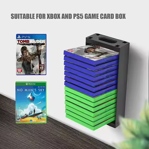 Xbox Game Case Storage Wall Mount, Xbox One Game Holder Wall Mount for Xbox Series X/S Games PS5 PS4