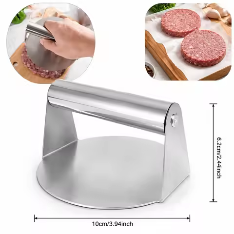 Smash Burger Press Heavy Duty Stainless Steel Smash Burger Press Non Stick Patty Maker BBQ Grilling 