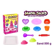 DYNAMIC SAND SET FOR CREAM CAKES, DYNAMIC SAND TOYS PLAY SAND ICE CREAM BIRTHDAY CAKES Natural SAND 