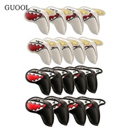 GUOOL 9pcs Shark PU Golf Iron Headcover, Golf Club Head Cover, Club Head Covers Anti-scratch