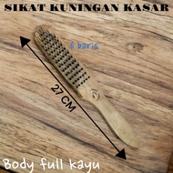SIKAT KUNINGAN KASAR 6 BARIS GAGANG FULL KAYU S2608