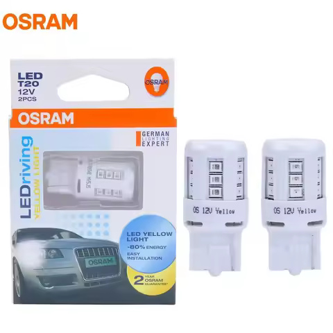 OSRAM LED T20 7440 WY21W W21W 12V Yellow Amber Color Standard Car Side Marker Lamps OEM LED Turn Sig