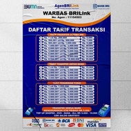 STIKER DAFTAR  TARIF HARGA TRANSAKSI BRILINK  BISA CUSTOM BISA REQUEST DAN FREE DESIGN