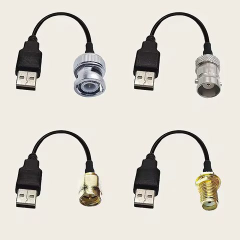 SMA Female SMA Male BNC Female BNC Male to Computer Data Cable USB Male Connection Cable Q9 Adapter 