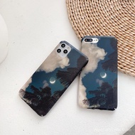 White Cloud Moon Phone Case for OPPO r9/r9 plus/r9s/r11/r11plus/r15/a73/a83/a57/a59/a77/r17/find x