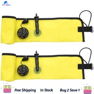 【VVL】-2X 1M Scuba Diving Inflatable SMB Signal Marker Buoy Visibility Float Signal Tube SausageYello