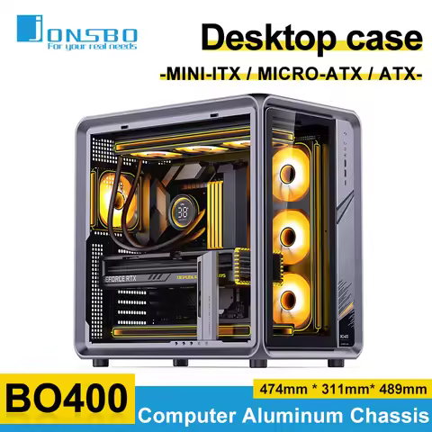 Jonsbo BO400 Aluminum Seaview Room Case ATX MINI-ITX M-ATX Chassis 10 Fan Slots Computer Game Main C
