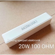 RESISTOR 20W 100 OHM RESISTOR CHALK 20W 100 OHM RESISTOR 20 WATT 100 OHM