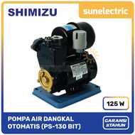 Shimizu PS-130 Pompa Air Dangkal (125 W) Daya Hisap 9 Meter Otomatis PS 130 BIT / PS130 BIT - Hitam