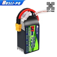 Boslipo P7 Version 1050mAh 150C 6S 22.2v FPV Lipo Battery for Drone Racing Freestyle