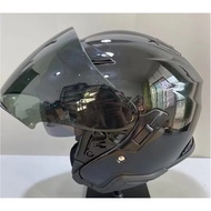 【ReadyStock】Open Face Helmet shoei J-CRUISE 3/4 Helmet Glossy Black Double visor Pink Flower Off Roa