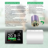 Desktop O2/RH/Temp. 3-in-1 Multifunctional Air Quality Detector Temperature Humidity Monitor Indoor/