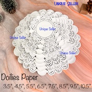 White Round Paper Doilies 3.5 4.5 5.5 6.5 7.5 8.5 9.5 10.5 Oval 4.5x6.5 7.5x10 8x12 Rectangle 6.5x9.
