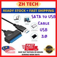 SATA to USB Cable 3.0 Hard Disk Drive Adapter Reader 2.5 3.5 Inch External Hardisk Wayar SSD Portabl