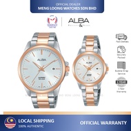 ALBA Couple Watch AS9J04X AH7S42X Steel Rose Gold Bracelet Date Analog 100% Original Jam Lelaki Wani