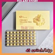 [Hộp 45sw] Akko Cream Yellow Blue V3 Pro Linear switch Polabe Store Akko Piano Pro Akko Silver laven