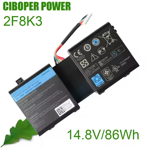 CP Laptop Battery KJ2PX G33TT 2F8K3 14.8V 86Wh For Alienware 17 R1 17X M17X-R5 Alienware 18 R1 18X M