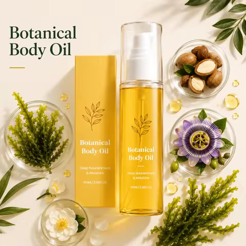 Natural Botanical Body Oil Deep Moisturize Relief Skin Seasonal Dryness Organic Body Oil With Brazil