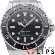 勞力士潛航者型腕錶 124060，附原廠盒、保固卡，不鏽鋼材質，男士腕錶，黑色，已翻新拋光，成色極佳 [二手]