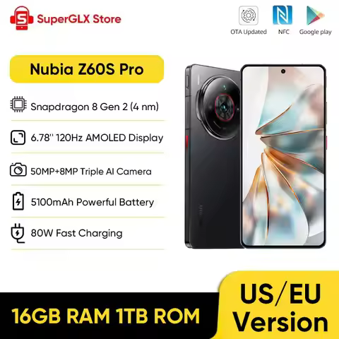 Global Version Nubia Z60S Pro NX725J Smartphone 6.78"Snapdragon 8 Gen 2 5100mAh Battery 80W charge C