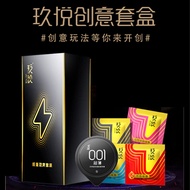 Jiuyue 001 gel Ultra thin Condom Ice Fire Durable Bezocaine Free Delay Sleeve