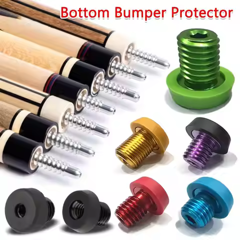 1Pcs Billiard Cue Bottom Cover Block Butt Billiard Cue Rubber Plug Pool Cue Bottom Bumper Protector 
