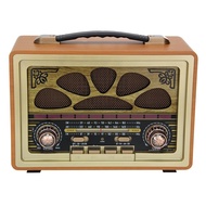 🚓M-2022BT/ Wooden Vintage Wireless Bluetooth Speaker Home Antique Elderly Radio Old-Fashioned Audio