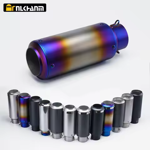 60mm Motorcycle racing motorcycle muffler motorcycle SC exhaust project pipe For r3 gy6 R1 gsxr125 f