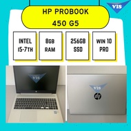 (6 MONTH WARRANTY) USED LAPTOP/NOTEBOOK HP PROBOOK 450 G5 | Intel i5-7th Gen | Win 10 Pro | RAM 8GB | SSD 256GB