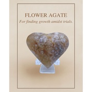 Flower Agate Heart FH3