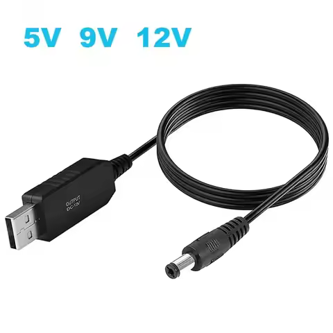 WiFi to Powerbank Cable Connector DC 5V to 12V USB Cord Boost Converter Power Boost Line Step-up Cor