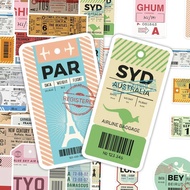 Ins Retro Boarding Pass diy Waterproof Sticker Luggage Water Cup Phone Case Notebook Pad Handbook De