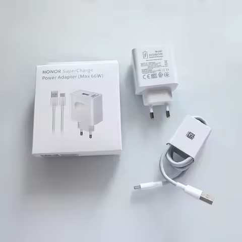 Honor 66W EU/US SuperCharge Fast Power Wall Charging Adapter 6A USB C Cable for Magic 7 6 5 4 3 Pro 