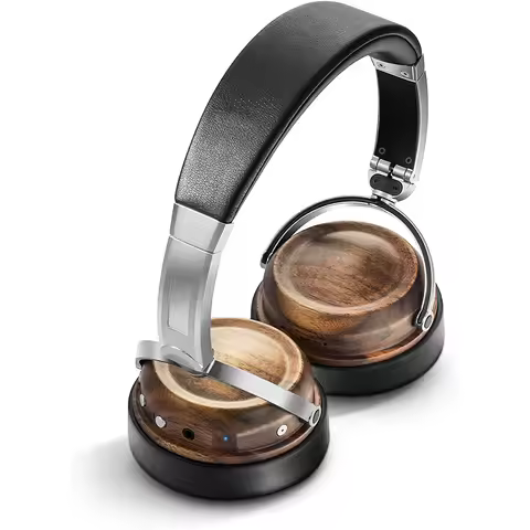 WHP-318BT Bluetooth Wooden Headwear Headset Walnut Alloy Hi-Fi Smart Phone Drive EasilyProfessional 