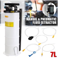 7L Oil Extractor Pump Pneumatic Vacuum Pump Fluid Extractor Engine Oil Brake Fluid Pneumatic/Manual