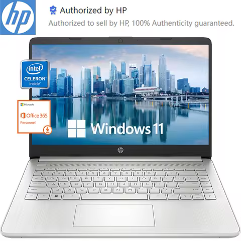 HP 14" Slim Light Business Laptop,Intel Celeron N4120,16GB RAM,384GB Storage(128GB eMMC+256GB Micro 