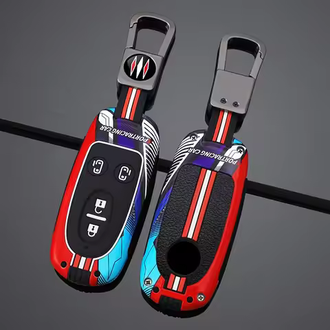 Metal + silicone Car key case cover For Suzuki Stingray Wagon R Hustler MH23S MH34S Alto Spacia Soli
