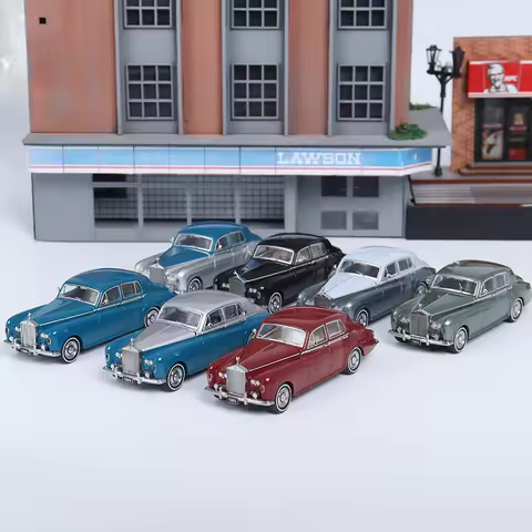 GFCC 1:64 de coche de aleación Vintage, Nube de plata 1965, Silver Cloud Royce III Classic Car