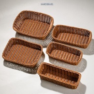 NARCISSUS13A0E Bread Fruit Vegetables Basket, 10 Styles Hardness Rattan Wicker Woven Serving Baskets
